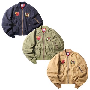 【予約販売】【2025秋冬新作】【HOUSTON WOMAN】BACK SATIN EMBROIDERY MA-1