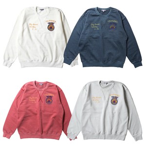 【予約販売】【2025秋冬新作】【HOUSTON WOMAN】PIGMENT EMBROIDERY SWEAT（FFA）