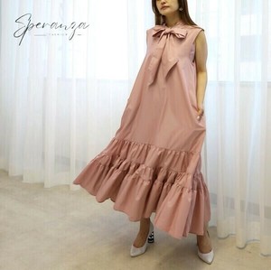 【再入荷】ノースリリボンワンピース