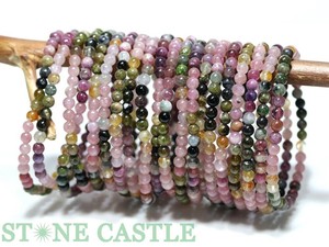 ☆特価アソート☆【ブレスレット】ピンクトルマリン (約5mm) (20本入り) 【天然石 パワーストーン】
