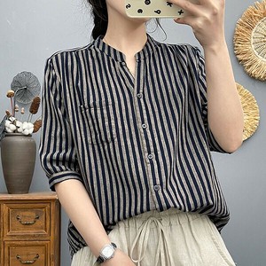 衬衫 新商品 彩色条纹 棉 衬衫