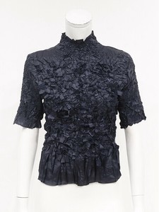 Button Shirt/Blouse High-Neck 5/10 length