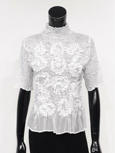 Button Shirt/Blouse High-Neck 5/10 length