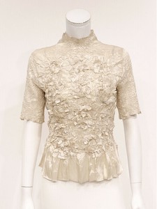 Button Shirt/Blouse High-Neck 5/10 length