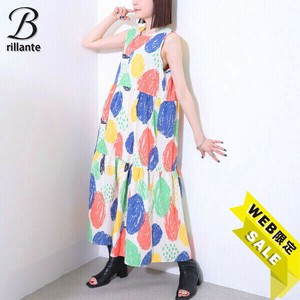 【SALE】カラフルクレヨン ノースリーブワンピース 2025ss新作春夏　BRILLANTE東京（197879）