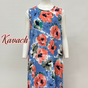 再入荷【2025夏】大花水彩風プリントノースリワンピース
