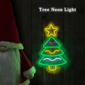 【予約販売：新商品】【2025年クリスマス】ツリーネオンライト（USB仕様）/壁掛ネオンライト