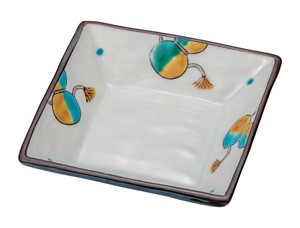 Kutani ware Small Plate Gourd 3-go