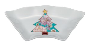 Kutani ware Small Plate Christmas 4.5-go