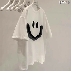 【現品50％オフ】EH1287s-w-3XL 立体スマイル半袖Tシャツ ルーズ カジュアル  夏