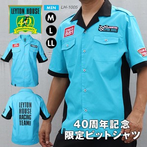 レイトンハウス 40周年記念 限定 レーシングチーム 半袖 ピットシャツ メンズ F1 モータースポーツ