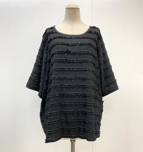 【現品50％オフ】TS115s フリルレースTシャツ 半袖 オーバーサイズ カジュアル 上品 夏