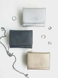 Bifold Wallet Metallic [New Item] Compact Mini Size 3-colors