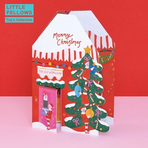 ■2025X'mas　先行予約■　【RASPBERRY BLOSSOM】グリーティングカード　Merry Christmas Elves Workshop