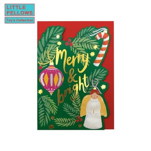 ■2025X'mas　先行予約■　【RASPBERRY BLOSSOM】グリーティングカード　Merry & Bright