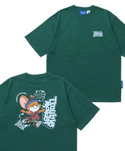 TJ STREET CODE S/S TEE / トムとジェリー Tシャツ 半袖 クルーネック ワンポイント ラバープリント