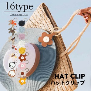 【F】外出時や旅行など、帽子をバックに掛けられる帽子クリップ。