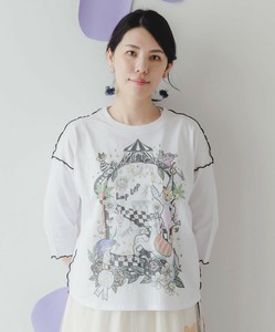 サーカス風柄のメローTシャツ