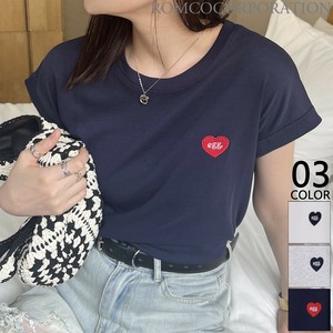 【2025新作商品♪】ハートロゴ刺繍半袖Tシャツ