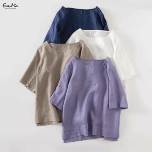 ナチュラルTシャツ コットン カラーTシャツ カジュアル 夏   【2025SS】 ONA1073