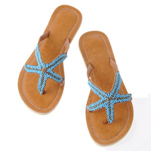 ★バリ島より入荷！★  ビーズデコレーションサンダル　starfish turq