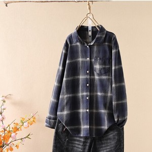 シャツ 長袖  チェック  ゆったり 快適 レディース ファッション  9871#  WXB419