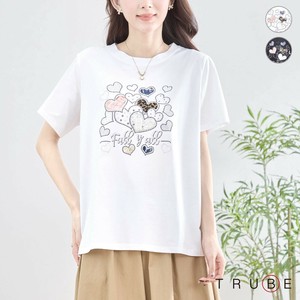 【2025新作】【再入荷】【M〜L】ラインストーンハートグラフィックTシャツ(N12-363A)(5号店）FM5