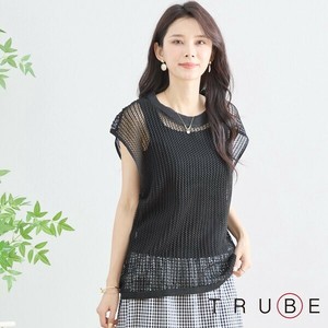 2025年新商品 T 恤/上衣 补货 L尺寸 无袖 网眼针织衫