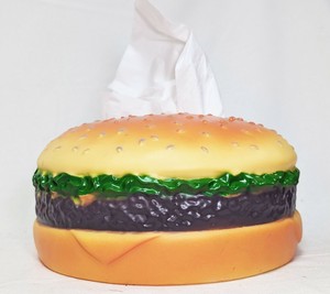ハーフサイズのティッシュ入れまんねん！【ハンバーガーティッシュケース】
