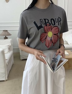 【2025春夏新作】LABOURフラワープリントTシャツ