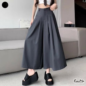 スカート見えワイドパンツ スカンツ スラックスワイドレッグクロップドパンツ 夏 【2025SS】 ONA4035