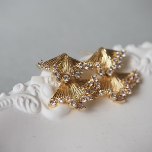 金耳针耳环（黄金） 水晶