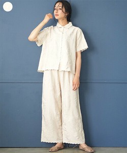 2025年新商品 衬衫 褶边/木耳边 宽版裤