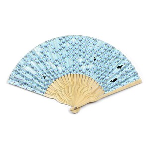 komon+ 和紙扇子 70型25間 青海波クジラ AW-KP-004