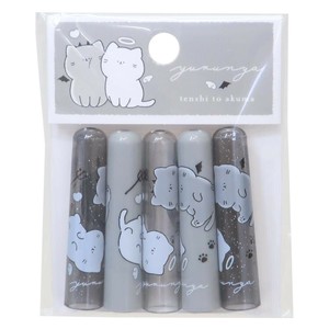 【文房具】ゆるにゃー 鉛筆カバー 5本セット テンシとアクマ