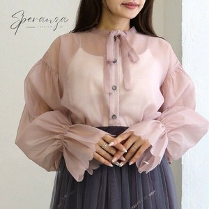 ■先行予約商品■シアーリボンブラウス　全3色