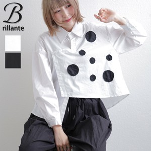 ドットパッチ フロントアシンメトリーブラウス 今年も人気2025aw再入荷　BRILLANTE東京（189885）