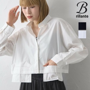 ちび襟デザインショートブラウス 変形モードポケット 今季も人気2025再入荷　BRILLANTE東京（186173）