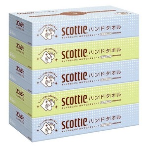 スコッティ ハンドタオル100 スマートタイプ 200枚（100組）×5箱パック 【scottie 2枚重ね】