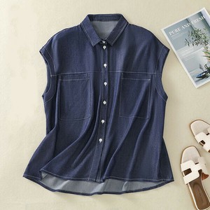 Button Shirt/Blouse Sleeveless