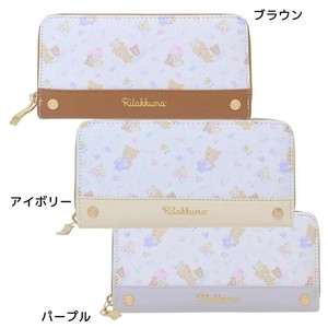 【財布】リラックマ ラウンド束入れ ラウンドファスナーロングウォレット