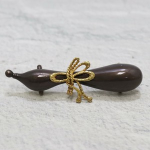 【 帯留め 】 銀　瓢箪  (1173-1437-010)