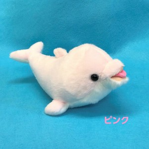 ぬいぐるみ イルカ いるか 口開け ピンク　海洋生物