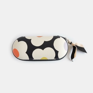 MULTI FLOWER CHARCOAL ZIP GLASSES CASE
