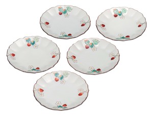 Kutani ware Small Plate Strawberry Assortment 4.2-go