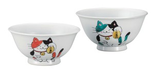 九谷烧 饭碗 猫咪