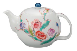 Kutani ware Teapot Tulips