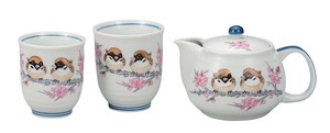 Kutani ware Teapot Sparrow