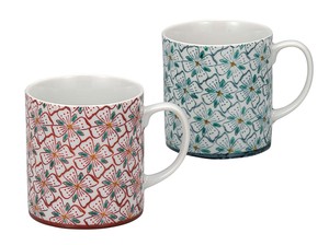 Kutani ware Mug Flower Crest