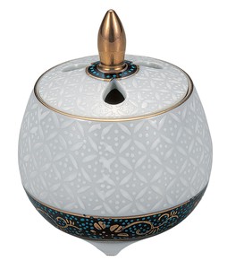 Kutani ware Incense Item White Cloisonne 2.8-go
